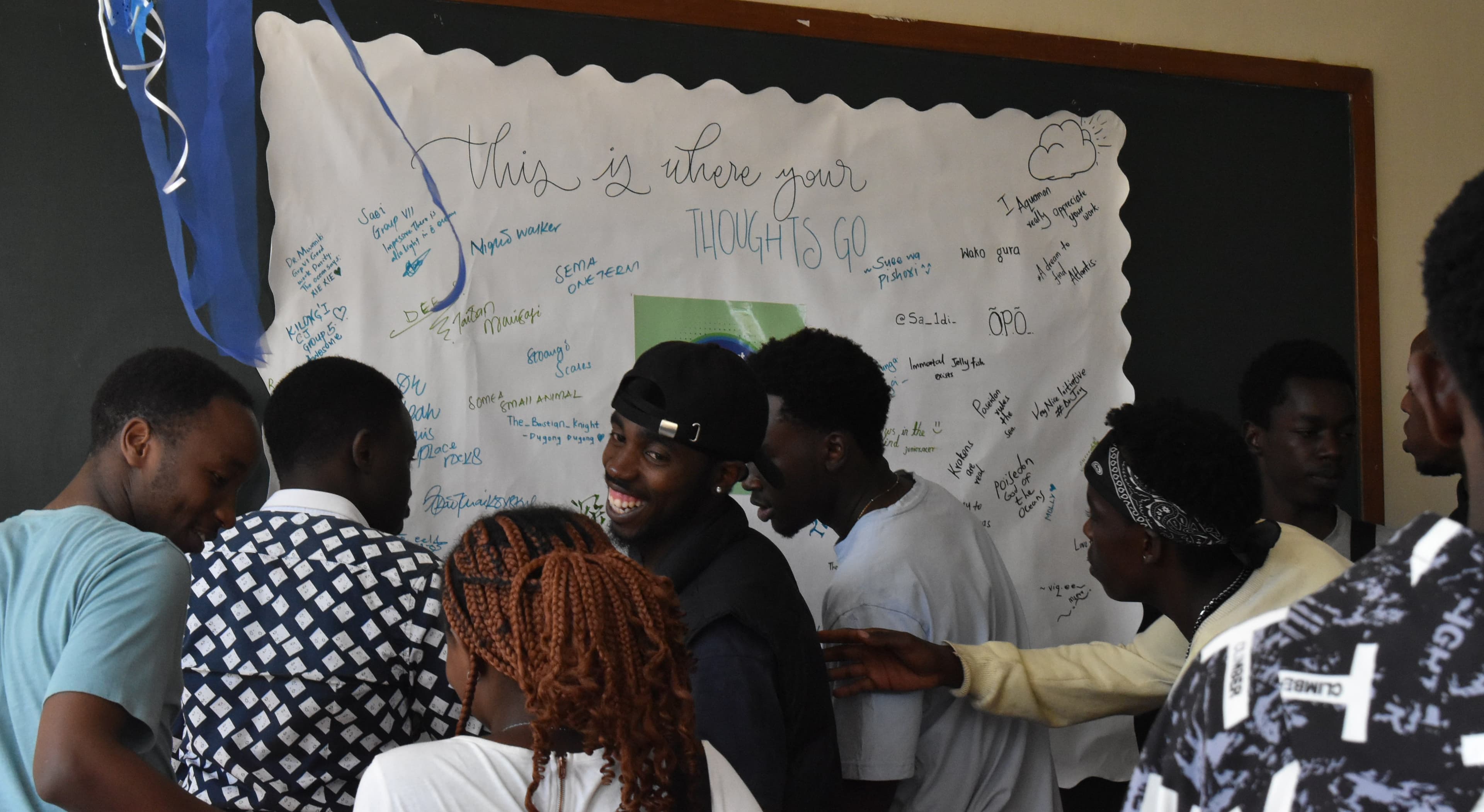 Students giving thoughts