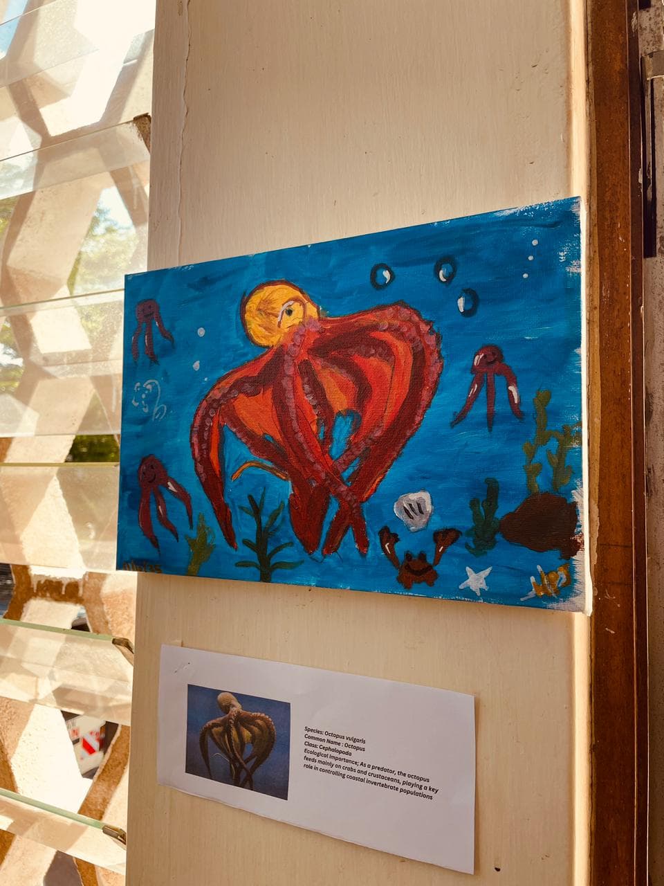 Octopus painting at exhibition